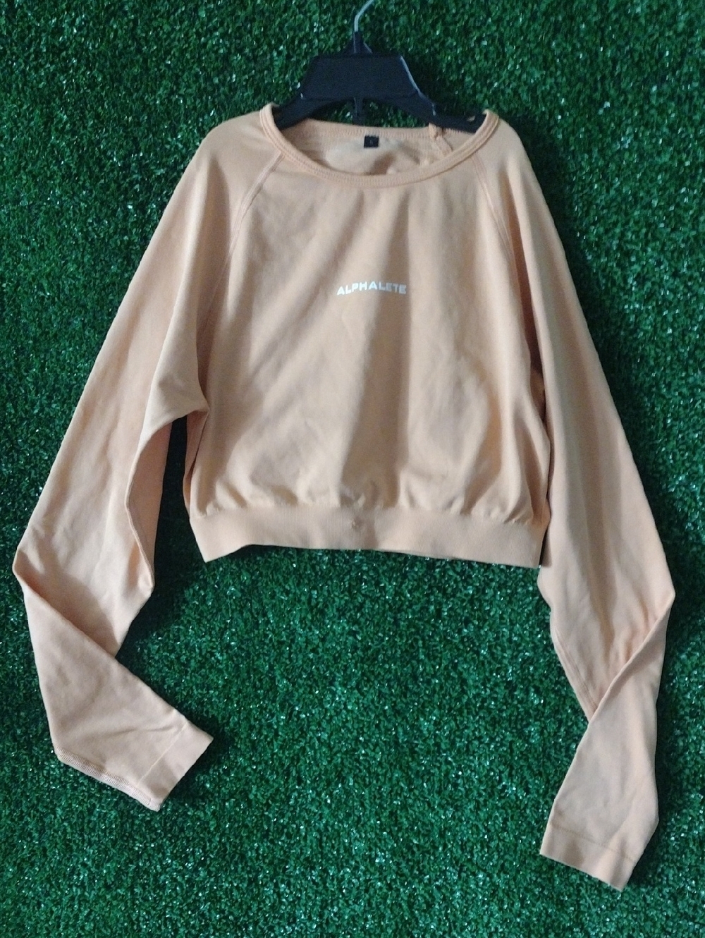 Alphalete Peach Cropped Crewneck Sweatshirt